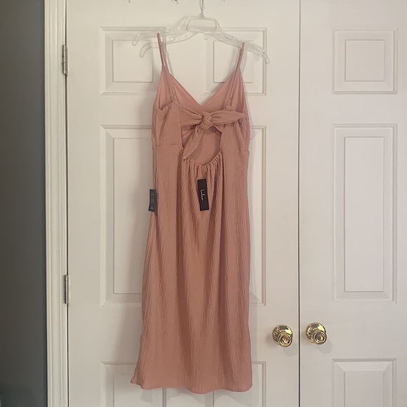 Lulus Faux-Wrap MIDI Dress Size Medium - Picture 4 of 5
